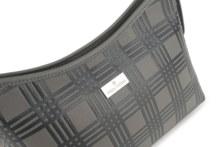 Shoulder Bag Edith Palaka Embossed Grey