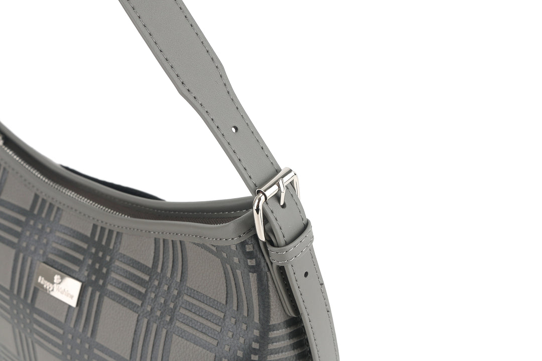 Shoulder Bag Edith Palaka Embossed Grey