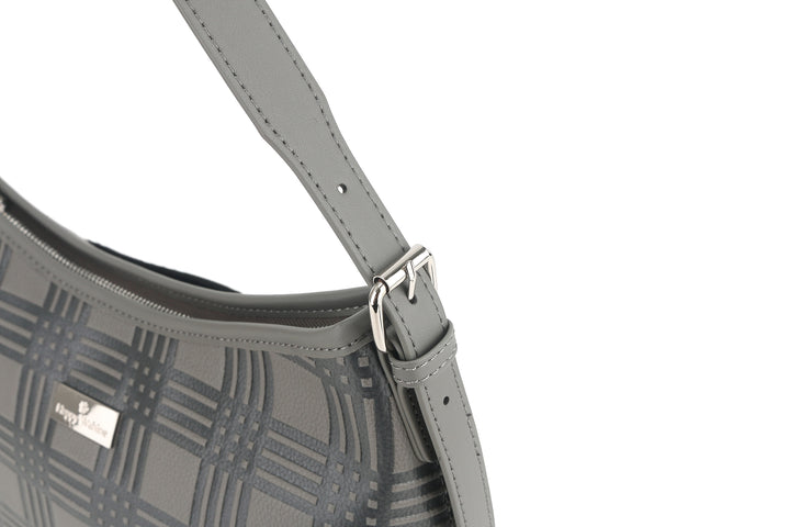Shoulder Bag Edith Palaka Embossed Grey