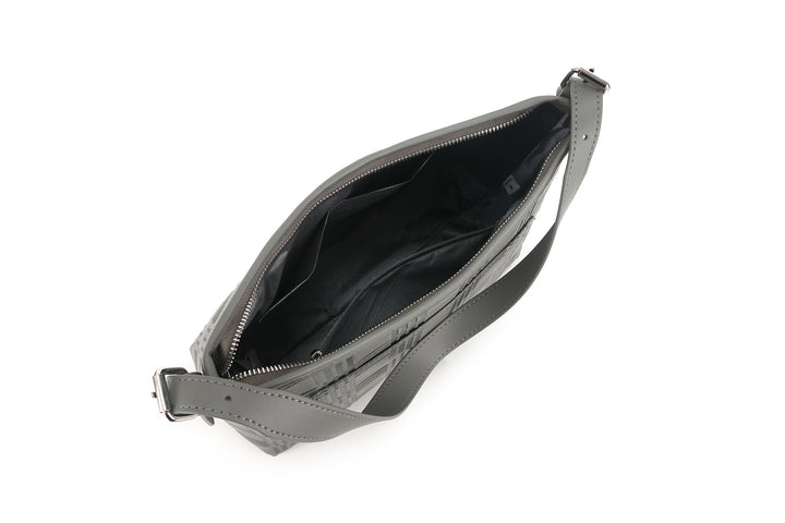 Shoulder Bag Edith Palaka Embossed Grey