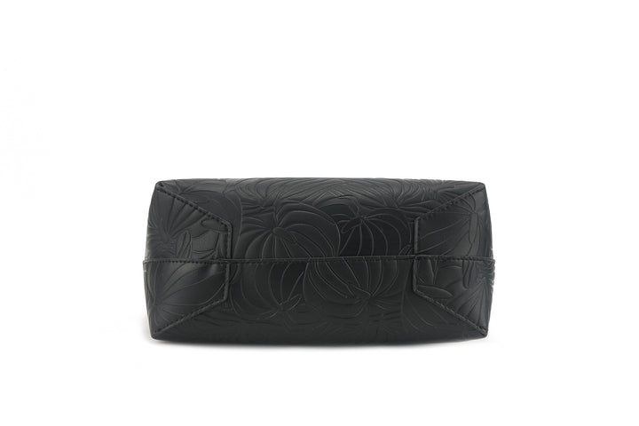 Reversible Tote Nancy Small Anthurium Embossed Black