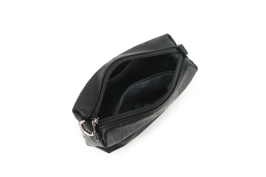 Reversible Tote Nancy Small Anthurium Embossed Black