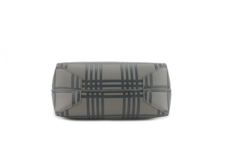 Reversible Tote Nancy Small Palaka Embossed Grey