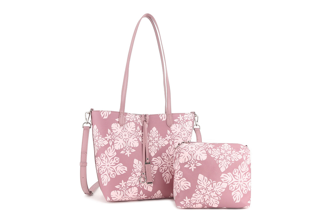 Reversible Tote Nancy Small Quilt Dusty Rose