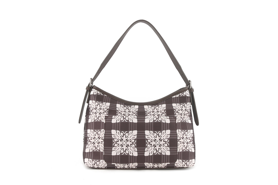 Shoulder Bag Ke'olu Quilt Palaka Brown