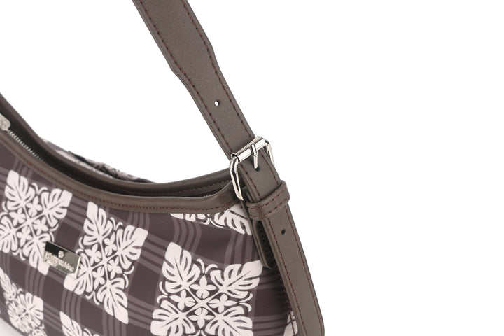Shoulder Bag Ke'olu Quilt Palaka Brown