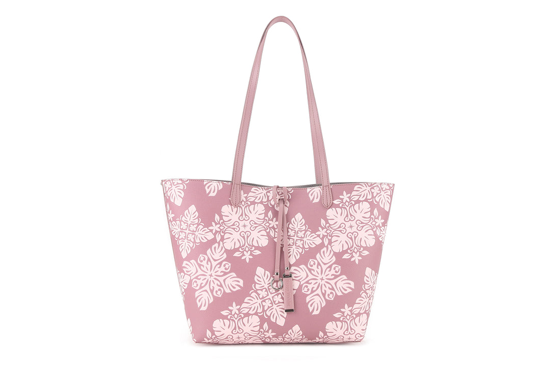 Reversible Tote Nancy Large Quilt Dusty Rose