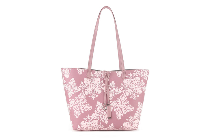 Reversible Tote Nancy Large Quilt Dusty Rose