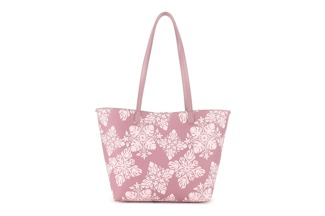 Reversible Tote Nancy Large Quilt Dusty Rose