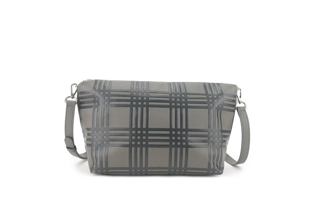 Reversible Tote Nancy Large Palaka Embossed Grey