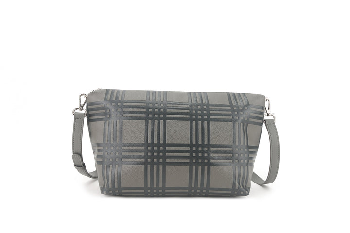 Reversible Tote Nancy Large Palaka Embossed Grey