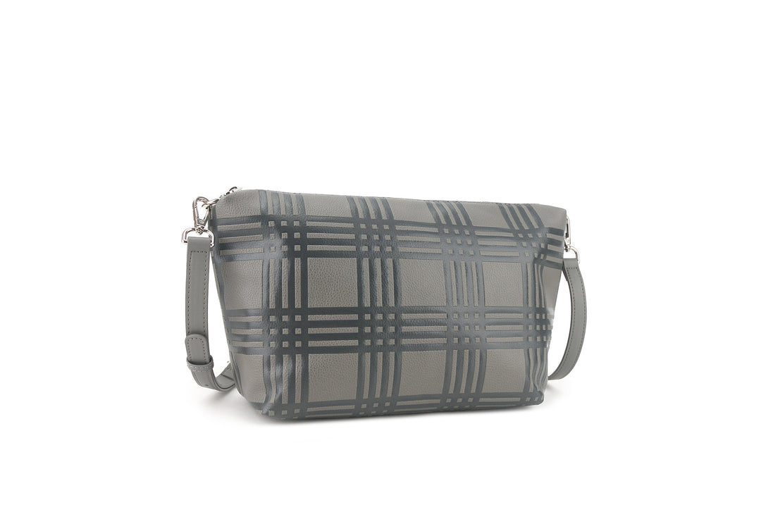 Reversible Tote Nancy Large Palaka Embossed Grey