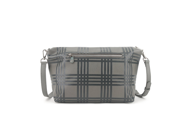 Reversible Tote Nancy Large Palaka Embossed Grey
