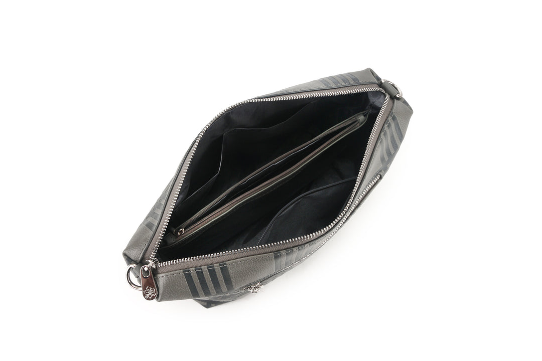 Reversible Tote Nancy Large Palaka Embossed Grey