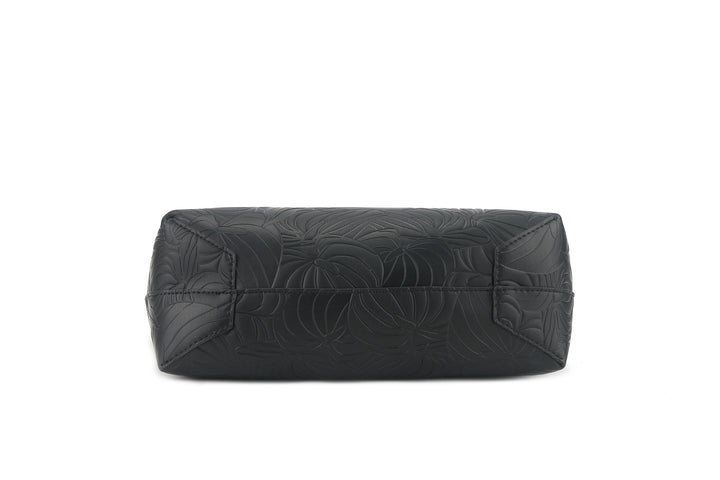 Reversible Tote Nancy Large Anthurium Embossed Black
