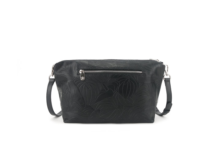 Reversible Tote Nancy Large Anthurium Embossed Black