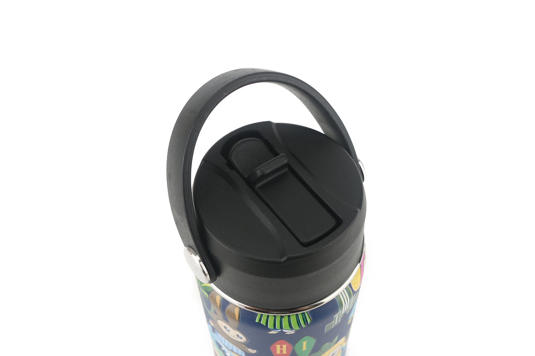Insulated Water Bottle 12oz Aloha Monsters Navy