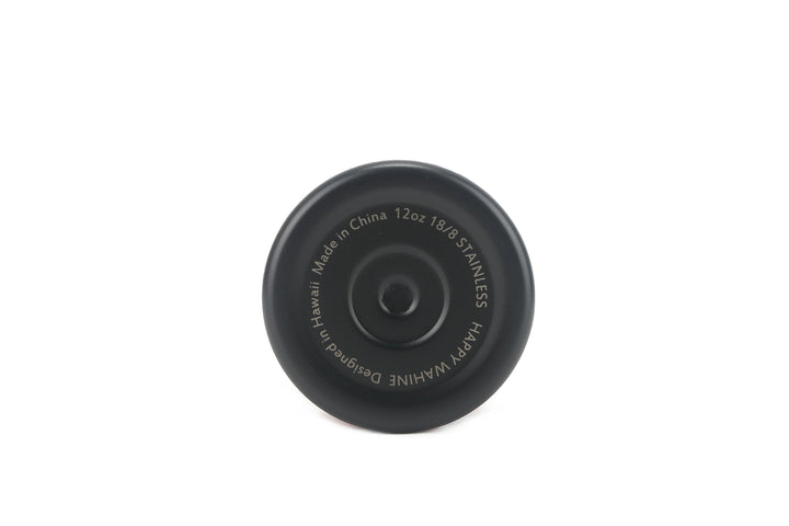 Insulated Water Bottle 12oz Plate Lunch Black
