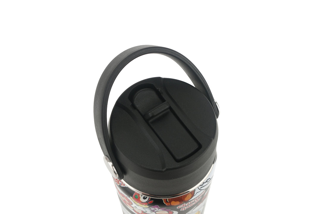 Insulated Water Bottle 12oz Plate Lunch Black