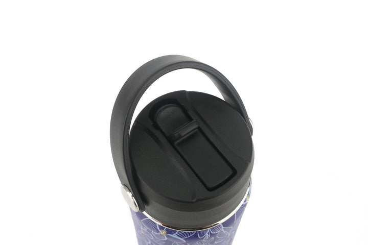 Insulated Water Bottle 12oz Plumeria Blue