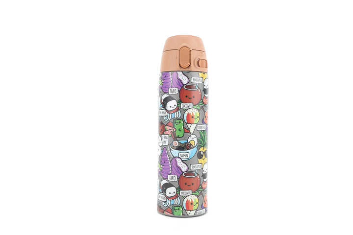 Insulated Water Bottle 15oz Craving Hawaii Grey