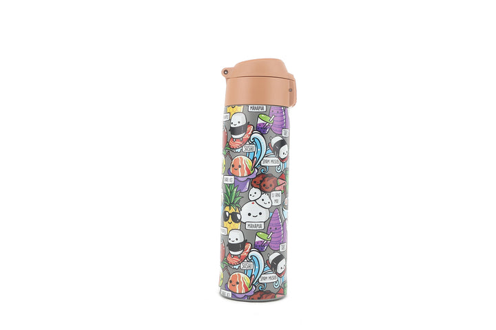 Insulated Water Bottle 15oz Craving Hawaii Grey