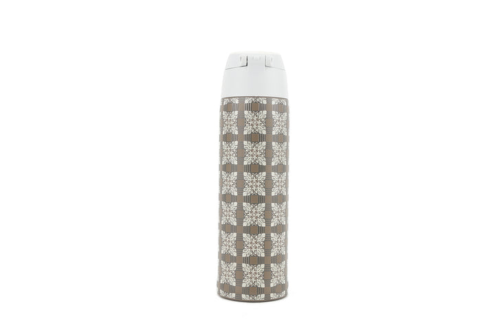 Insulated Water Bottle 15oz Quilt Palaka Brown