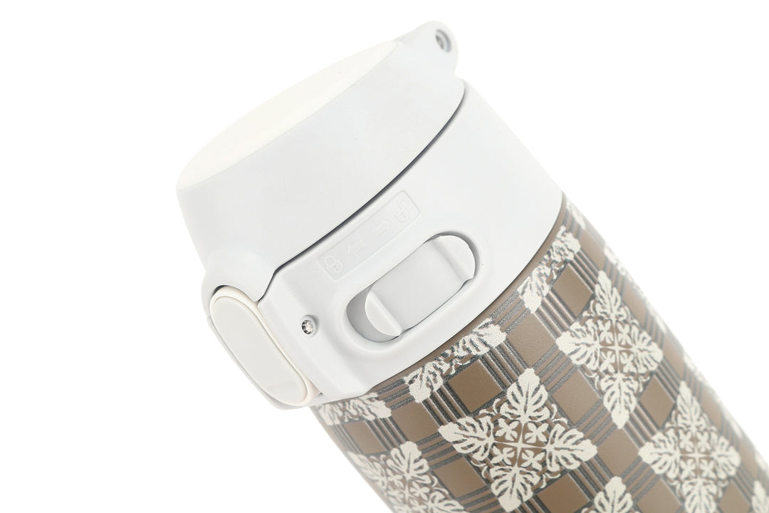 Insulated Water Bottle 15oz Quilt Palaka Brown