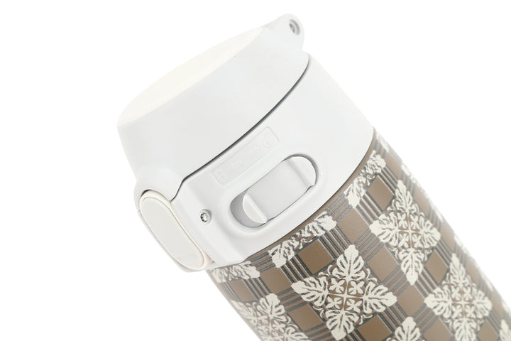 Insulated Water Bottle 15oz Quilt Palaka Brown