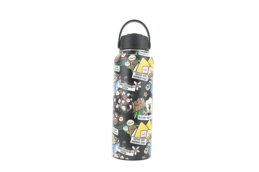Insualted Water Bottle 40oz Local Snacks Black