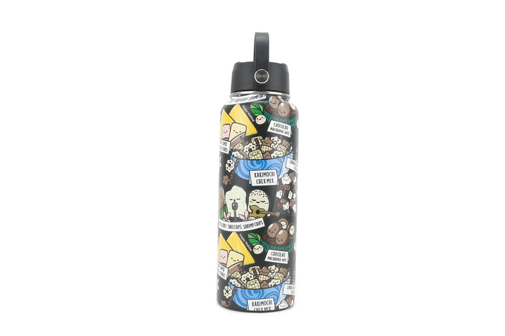 Insualted Water Bottle 40oz Local Snacks Black