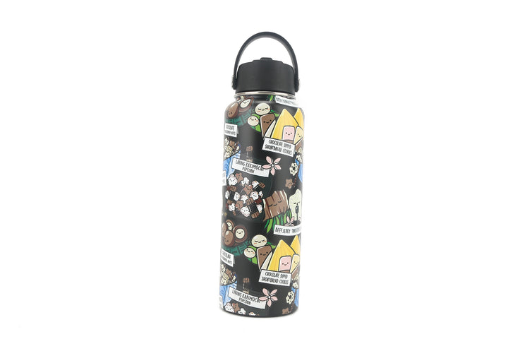 Insualted Water Bottle 40oz Local Snacks Black
