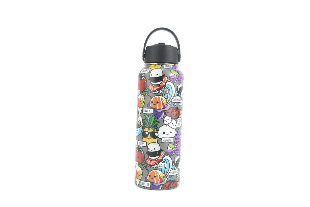 Insulated Water Bottle 40oz Craving Hawaii Grey