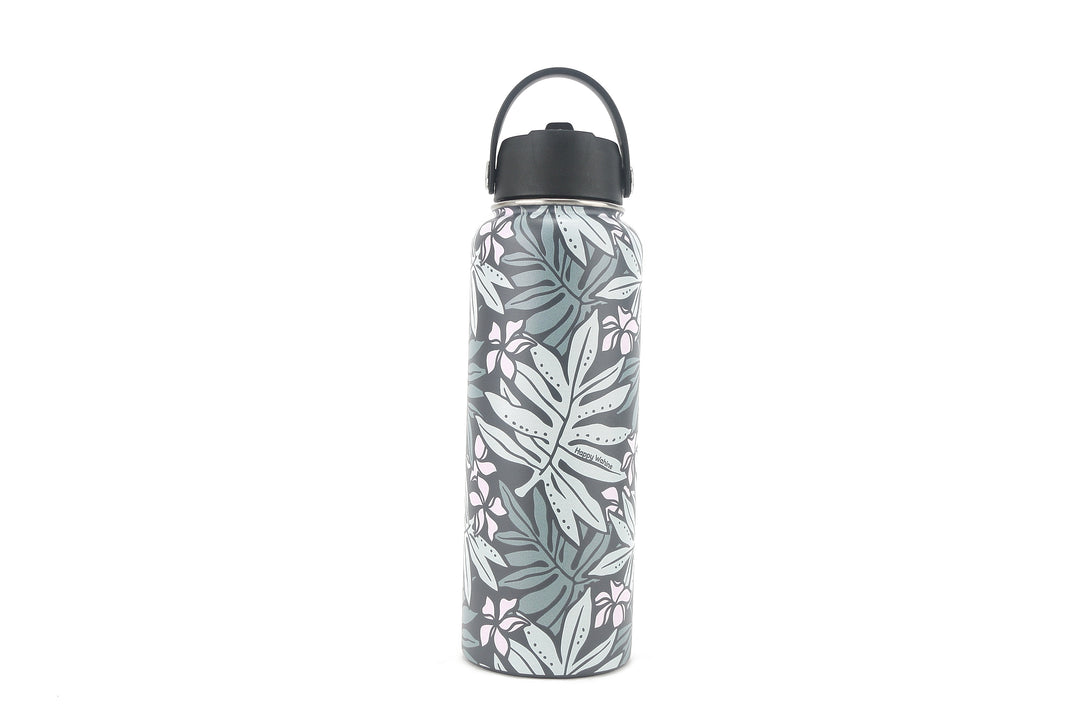 Insulated Water Bottle 40oz Lauae Dark Grey