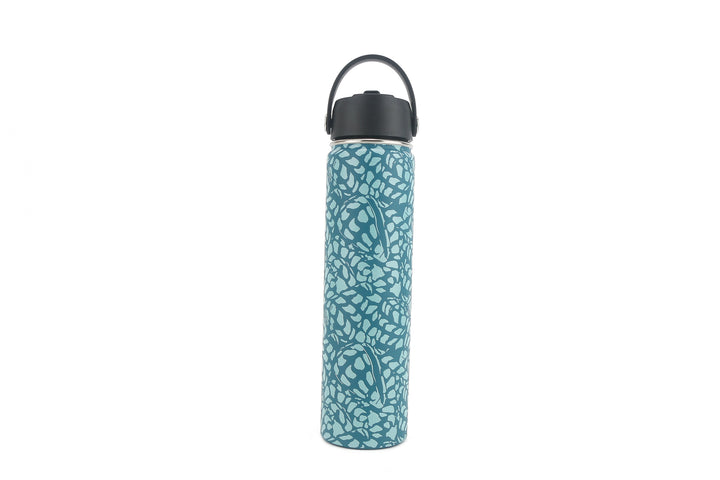 Insulated Water Bottle 24oz Hebrew Shells Teal
