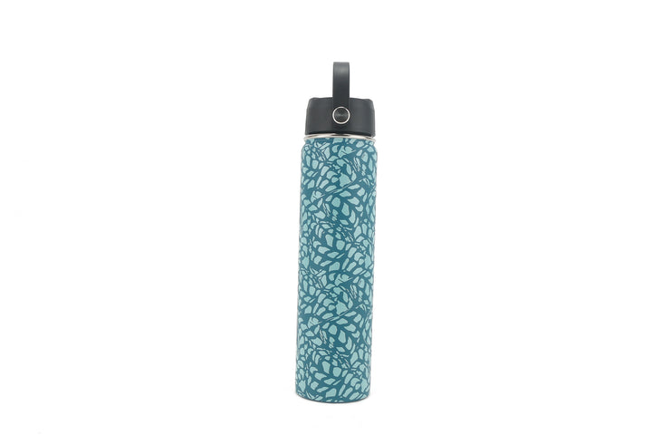 Insulated Water Bottle 24oz Hebrew Shells Teal