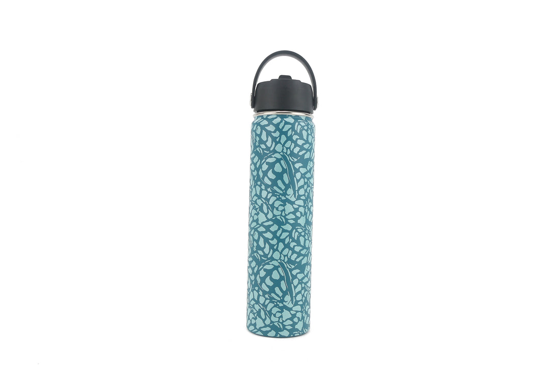 Insulated Water Bottle 24oz Hebrew Shells Teal