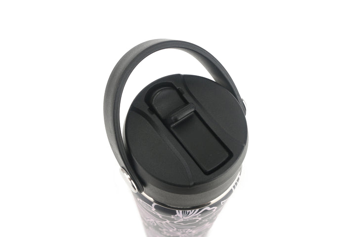 Insulated Water Bottle 24oz Cherry Blossom Pink Grey