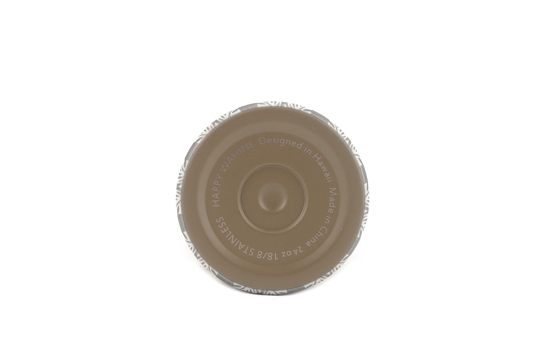 Insulated Water Bottle 24oz Quilt Palaka Brown