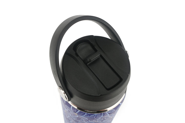 Insulated Water Bottle 24oz Plumeria Blue