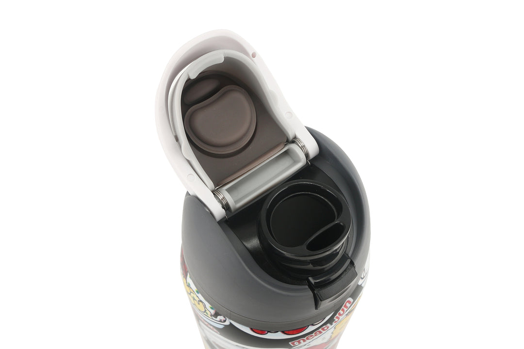 Insulated Water Bottle 32oz Snap Plate Lunch Black