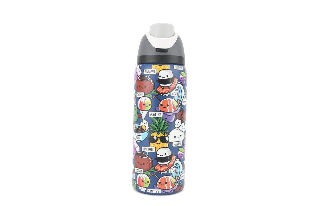 Insulated Water Bottle 32oz Snap Craving Hawaii Blue