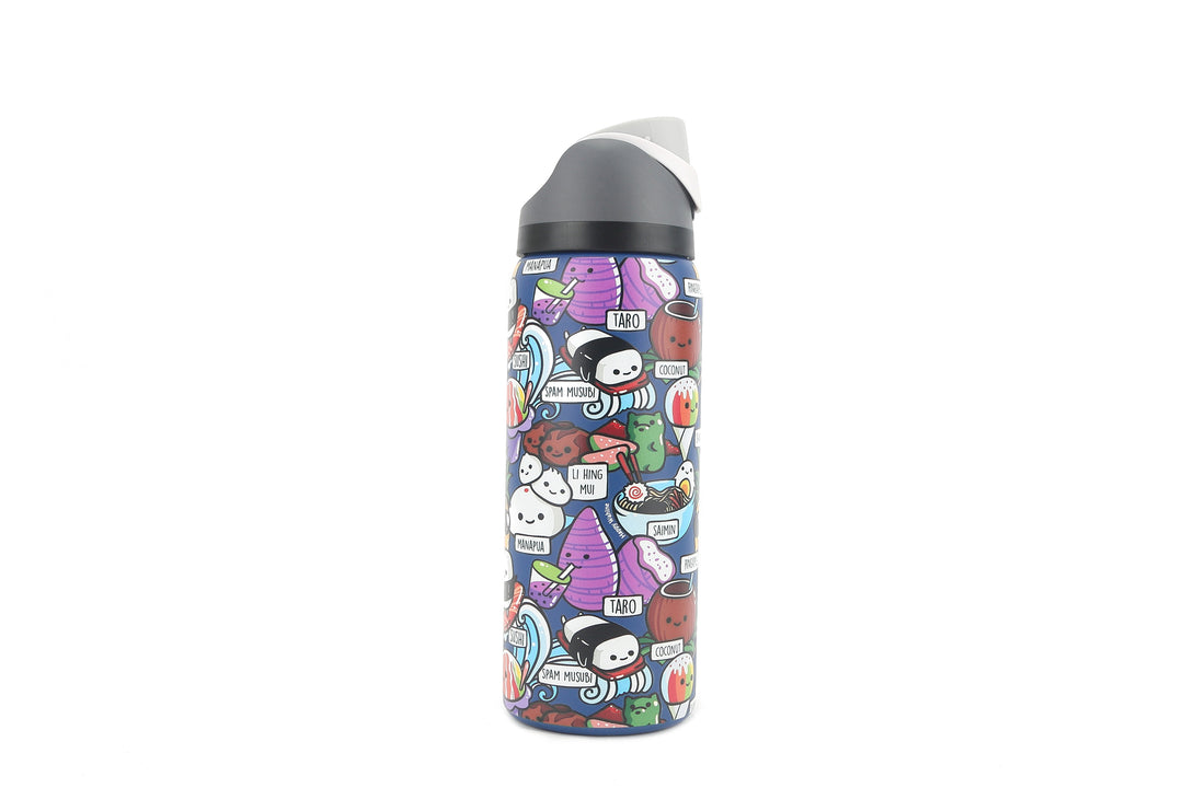 Insulated Water Bottle 32oz Snap Craving Hawaii Blue