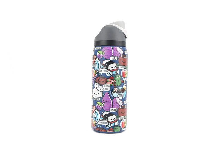 Insulated Water Bottle 32oz Snap Craving Hawaii Blue