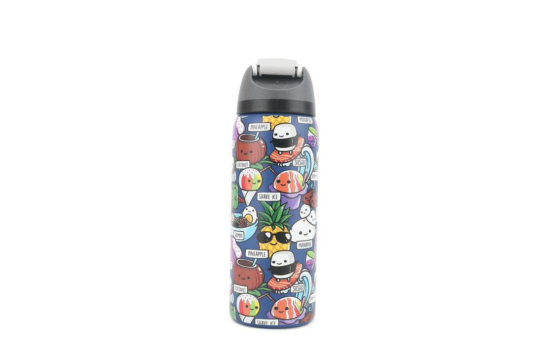 Insulated Water Bottle 32oz Snap Craving Hawaii Blue
