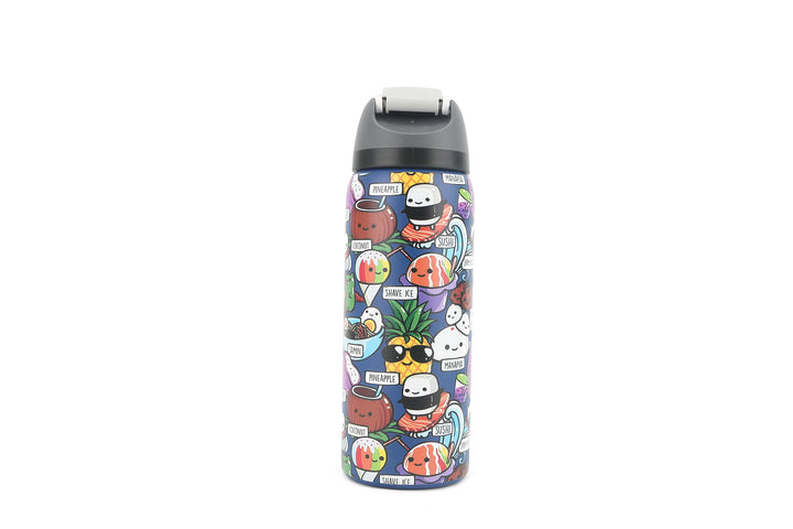 Insulated Water Bottle 32oz Snap Craving Hawaii Blue