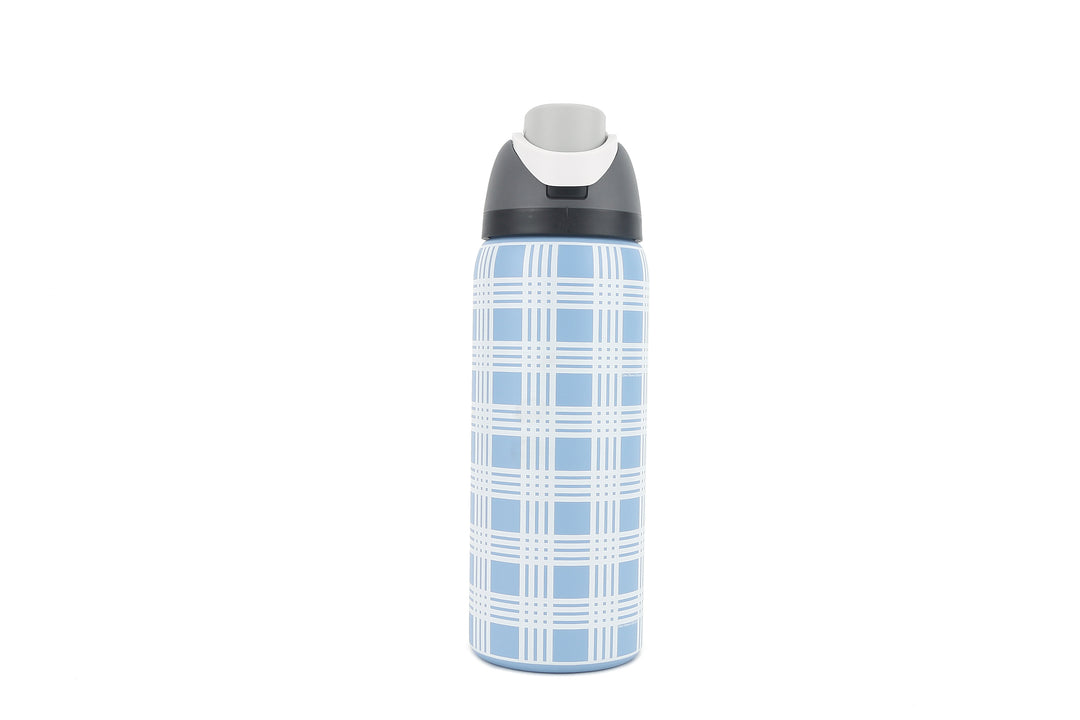 Insulated Water Bottle 32oz Snap Palaka Blue