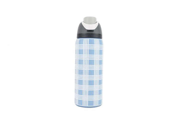 Insulated Water Bottle 32oz Snap Palaka Blue