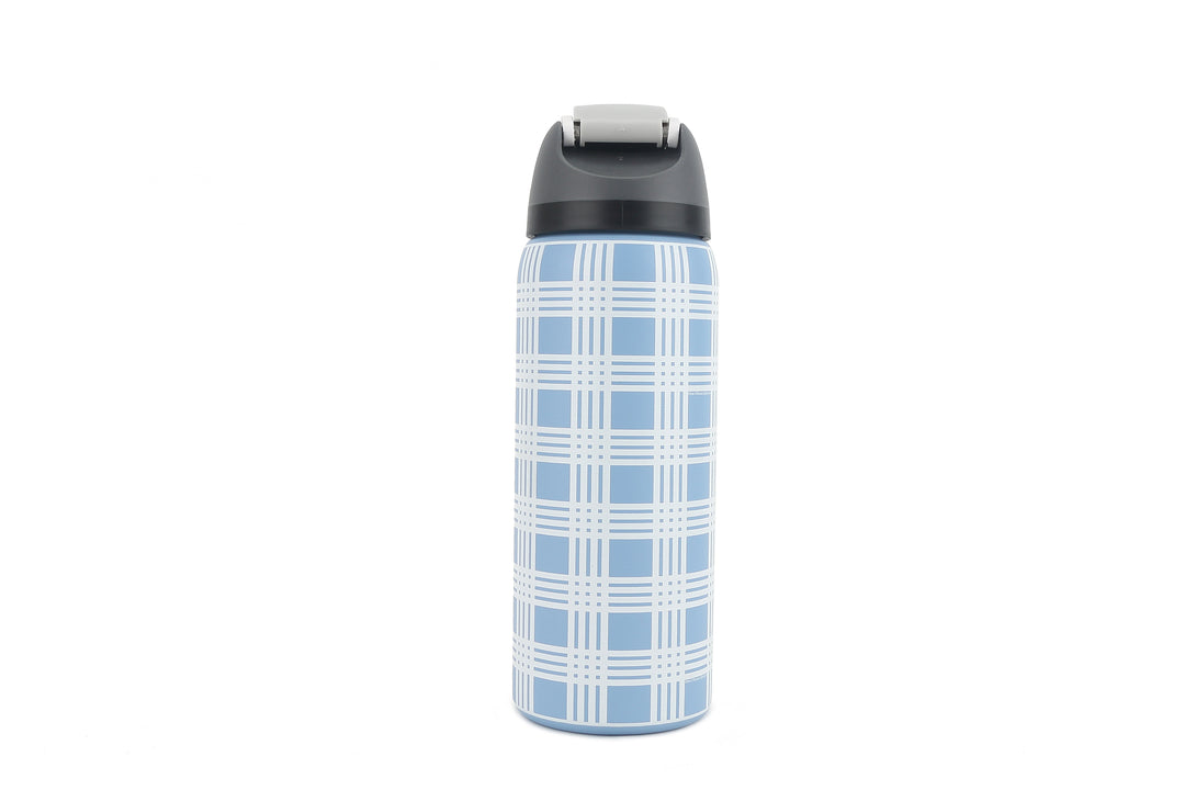 Insulated Water Bottle 32oz Snap Palaka Blue