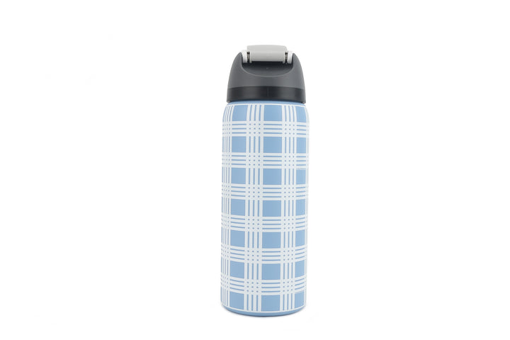 Insulated Water Bottle 32oz Snap Palaka Blue